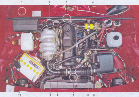 расположение элементов системы управления двигателем ваз 2107